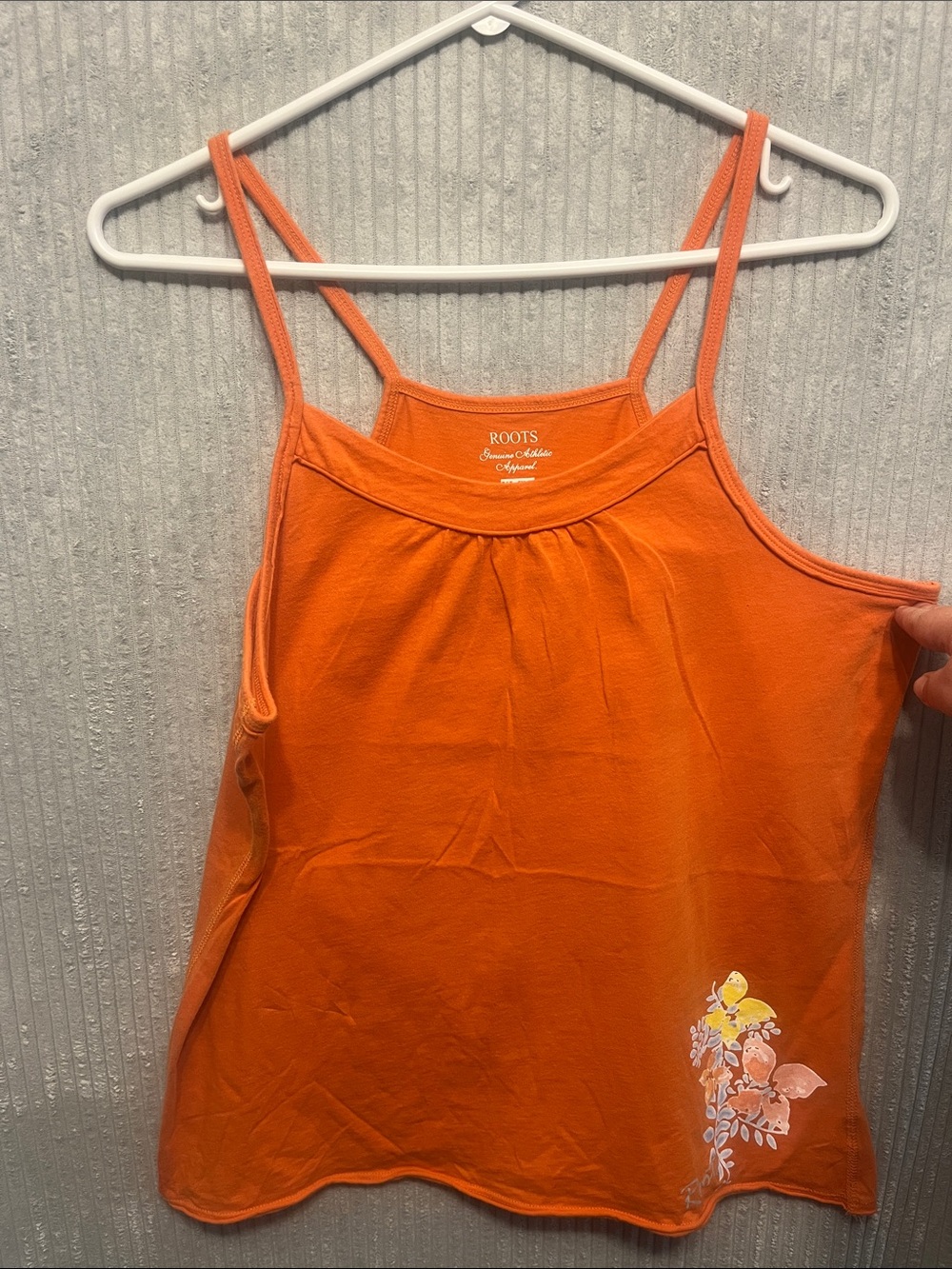 Roots Orange Floral  Spaghetti Strap Camisole XL